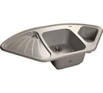 Мойка GRANFEST CORNER GF-C--950E мрамор, угловая, 1039х560 мм, серый  C-1040 E