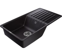 Мойка GranFest QUARZ чаша+крыло, 850х475 мм, черный 73