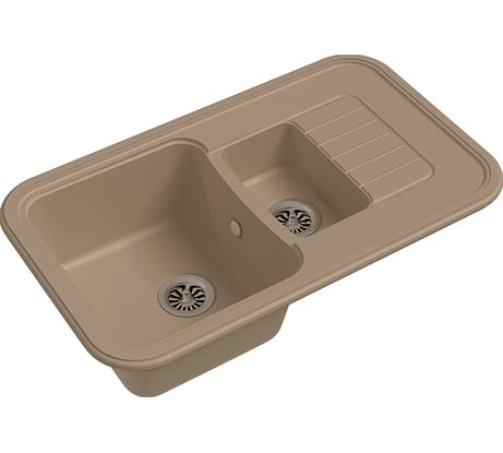 Мойка EWIGSTEIN Antik 60KF кварц, 1.5-чаши+крыло, 860х510 мм, топаз A-60KF