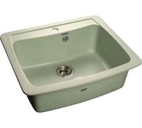 Мойка GRANFEST STANDART GF-S 605 мрамор, 1-чашa, 605х515 мм, салатовый S-605