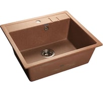 Мойка GRANFEST QUADRO GF-Q 560 мрамор, 1-чаша, 558х498 мм, терракот Q-560
