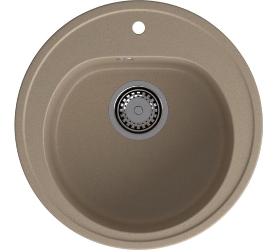 Мойка GRANFEST RONDO GF-R 510 мрамор, D=508 мм, песочный R-510