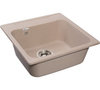 Мойка GranFest QUARZ 1-чаша, 480х480 мм, песок 48