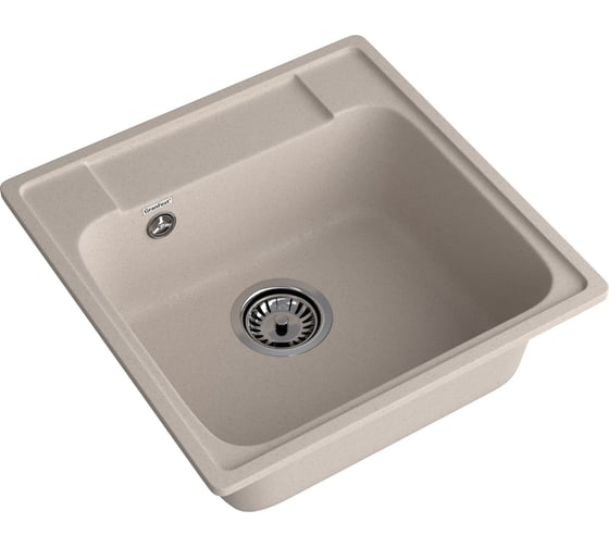 Мойка GranFest QUARZ 1-чаша, 480х480 мм, песок 48