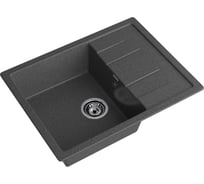 Мойка GRANFEST QUADRO GF-Q--650L мрамор, чаша с крылом, 650х500 мм, графит Q-650 L граф