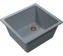 Мойка EWIGSTEIN EW-3540 кварц, подстольный монтаж, 1-чаша, 420х460 мм, серый металлик EW- 3540