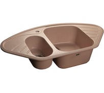 Мойка GRANFEST CORNER GF-C--960E мрамор, угловая, 950х505 мм, светло-розовый C-960 E