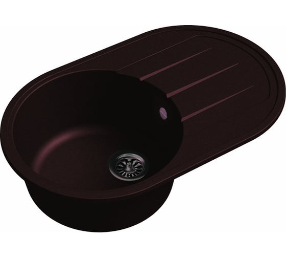 Мойка кварц EWIGSTEIN Elegant R50F 1 чаша с крылом, 752х470 мм, шоколад E-R50F шоколад 1