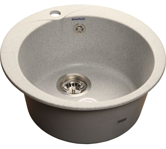 Мойка GRANFEST RONDO GF-R--480 мрамор, D=475 мм, серый R-480 сер