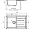 Мойка GRANFEST QUADRO GF-Q--780L мрамор, чаша с крылом, 770х495 мм, иней Q-780 L иней 3