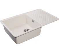 Мойка GranFest QUARZ чаша+крыло, 760х480, белый 52 белый