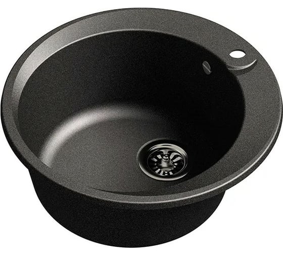 Мойка EWIGSTEIN Rund 45 кварц, 1-чаша, D-500 мм, черный R- 45