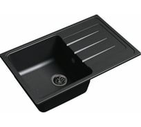 Мойка кварц EWIGSTEIN Elegant 50F 1 чаша с крылом, 762х480 мм, черный E-50F черный