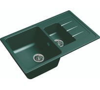 Мойка EWIGSTEIN Elegant 60KF кварц, 1.5-чаши+крыло, 782х480 мм, антрацит E- 60KF