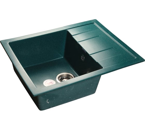 Мойка GRANFEST QUADRO GF-Q--650L мрамор, чаша с крылом, 650х500 мм, зеленый Q-650 L зел