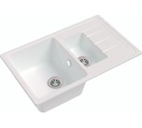 Мойка EWIGSTEIN Elegant 60KF кварц, 1.5-чаши+крыло, 782х480 мм, иней E-60KF