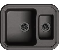 Мойка EWIGSTEIN Antik 60К кварц, 1.5 -чаши, 660х510 мм, черный A- 60К