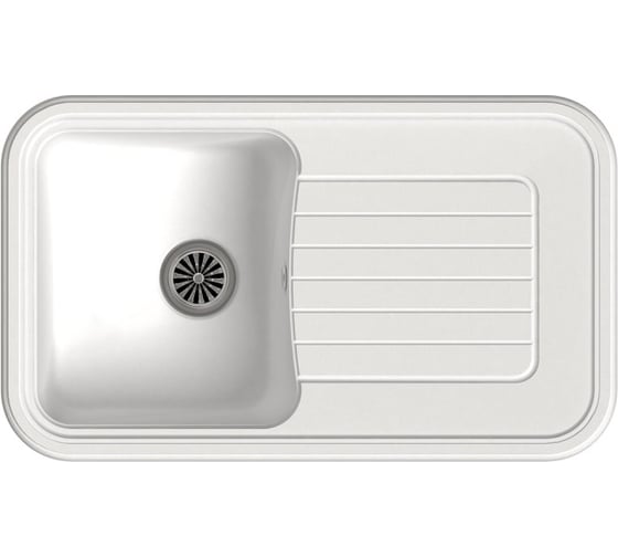 Мойка EWIGSTEIN Antik 60F кварц, 1-чаша+крыло, 860х510 мм, иней A- 60F иней