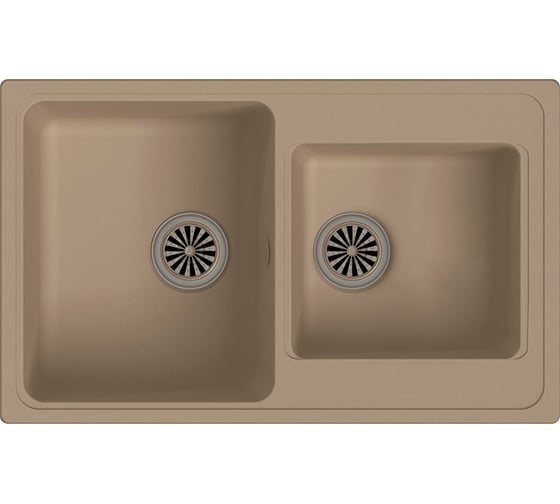 Мойка EWIGSTEIN Elegant 80D 2-чаш, 780х480 мм, бежевый E- 80D бежевый
