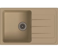 Мойка EWIGSTEIN Elegant 50F кварц, 1-чаша+крыло, 762х480 мм, топаз E- 50F топаз