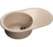 Мойка GRANFEST RONDO GF-R 730L мрамор, чаша с крылом, 730х460 мм, белый R-730 L