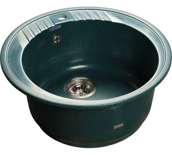 Мойка GRANFEST RONDO GF-R 520 мрамор, D=520 мм, зеленый R-520