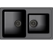 Мойка EWIGSTEIN Elegant 80D кварц, 2-чаш, 780х480 мм, антрацит E- 80D антрацит