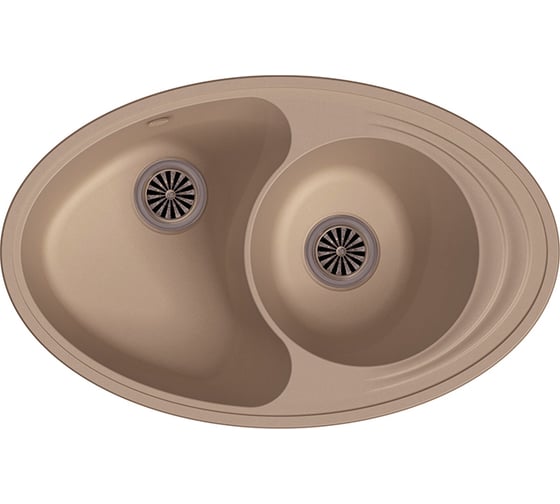 Мойка EWIGSTEIN Elegant W90KF кварц, 1.5-чаши+крыло, 820х520 мм, крем E- W90KF крем