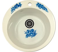 Мойка GRANFEST Гжель GF-D 480 DEKOR мрамор, D-480 мм