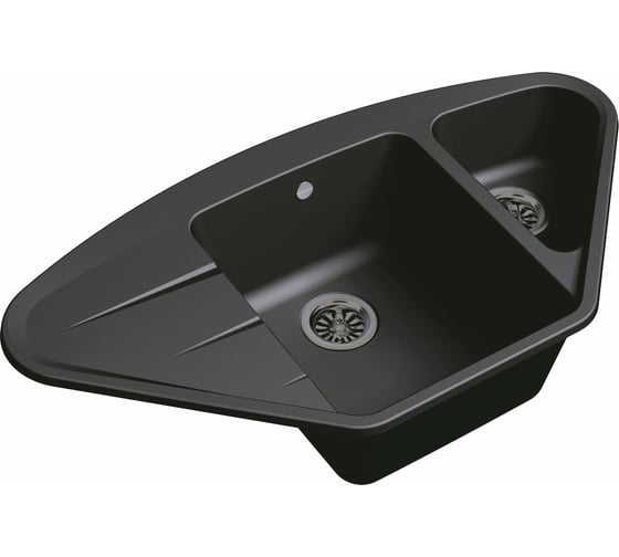 Мойка EWIGSTEIN Wink 80KF кварц, угловая, 1.5-чаши+крыло, 960х520 мм, антрацит W- 80KF антрацит 1
