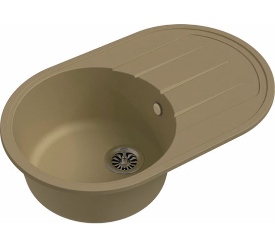 Мойка кварц EWIGSTEIN Elegant R50F 1 чаша с крылом, 752х470 мм, бежевый E-R50F бежевый