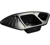 Мойка GRANFEST CORNER GF-C-1040E мрамор, угловая, 1039х560 мм, черный C-1040 E чер
