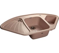 Мойка GRANFEST CORNER GF-C--950E мрамор, угловая, 1039х560 мм, розовый C-1040 E