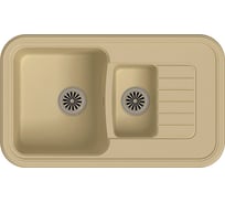 Мойка EWIGSTEIN Antik 60KF кварц, 1.5-чаши+крыло, 860х510 мм, крем A- 60KF крем
