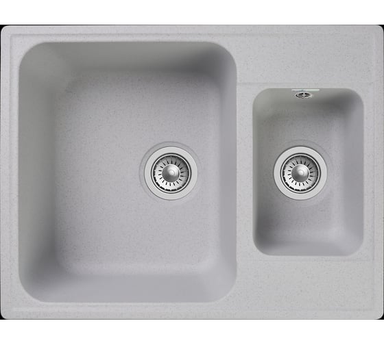 Мойка GRANFEST QUARZ 1.5 чаши, 620х480 мм, серый 09 серый