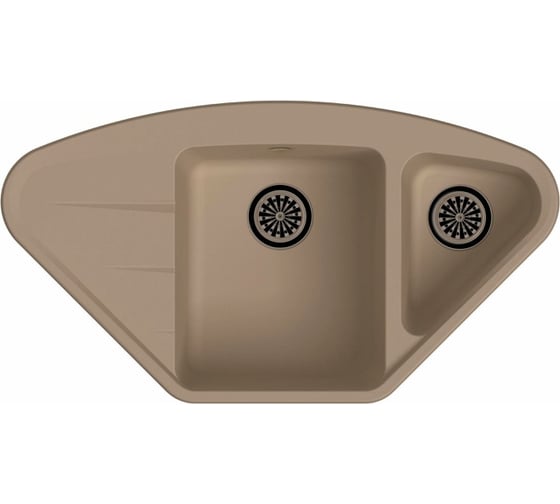 Мойка EWIGSTEIN Wink 80KF кварц, угловая, 1.5-чаши+крыло, 960х520 мм, крем W- 80KF крем