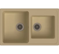 Мойка EWIGSTEIN Elegant 80D кварц, 2-чаши, 780х480 мм, крем E- 80D крем