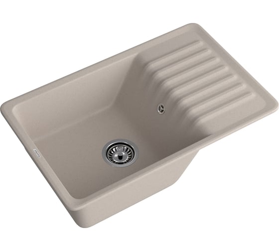 Мойка GranFest QUARZ чаша+крыло, 760х480 мм, песок  72