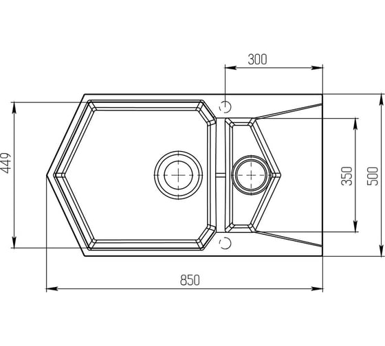 Мойка KitKraken Pond Graphite K 850M 7024 K-850M.7024