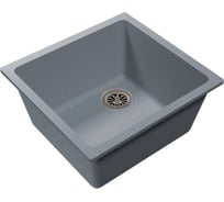 Мойка EWIGSTEIN EW-5038 кварц, подстольный монтаж, 1-чаша 560х440 мм, серый металлик EW- 5038