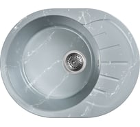 Мойка для кухни из искусственного камня WISENT мрамор серо-белый (беларусь) 570x440x220 WA03-17/WGER013