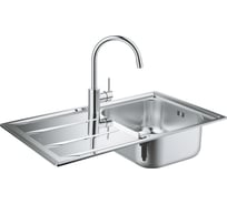 Набор K400 Мойка из нержавеющей стали, оборачиваемая и Concetto Смеситель для мойки Grohe 31570SD0