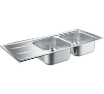 Мойка Grohe из нержавеющей стали с корзинчатым вентилем K400 80-S 116/50 2.0 оборачиваемые 2 чаши 31587SD0