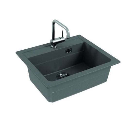 Мойка ALVEUS GRANITAL ATROx 30 CONCRETE - G81 590x500 1x в комплекте с сифоном 1132823 1131995