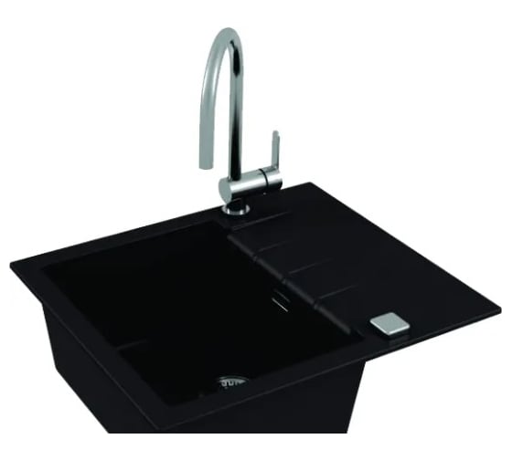 Мойка ALVEUS GRANITAL CADIT 10 CARBON-G91 590х500, 1X в комплекте с сифоном 1132823 1132021