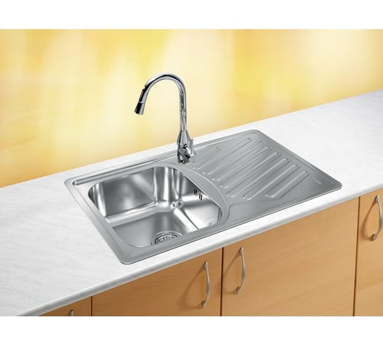 Мойка ALVEUS ELEGANT 30 LEI 90 FI 810x510 в комплекте с сифоном 1130551 1126349