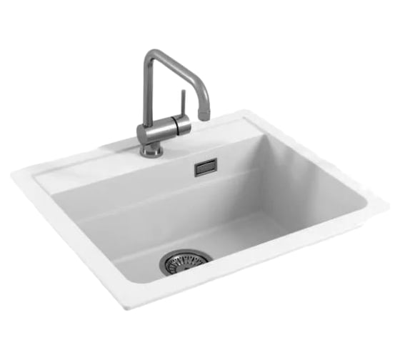 Мойка ALVEUS GRANITAL ATROx 30 ARCTIC - G11 590x500 1x в комплекте с сифоном 1132823 1131991