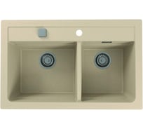 Мойка ALVEUS GRANITAL ATROx 50 TERRA - G22 в комплекте с сифоном 1132822 1131999