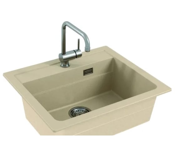 Мойка ALVEUS GRANITAL ATROx 30 TERRA - G22 590x500 1x в комплекте с сифоном 1132823 1131993