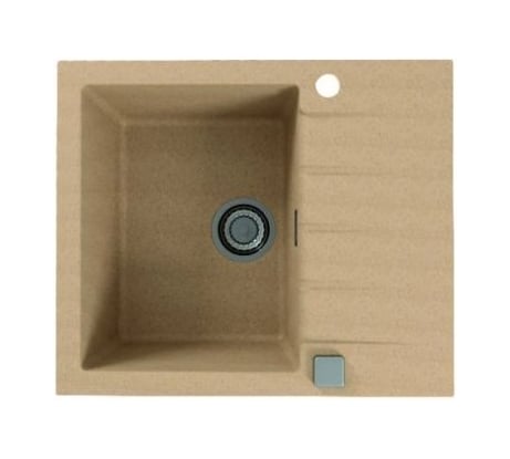 Мойка ALVEUS GRANITAL CADIT 10 BEIGE-G55 590х500 1X в комплекте с сифоном 1132823 1132019